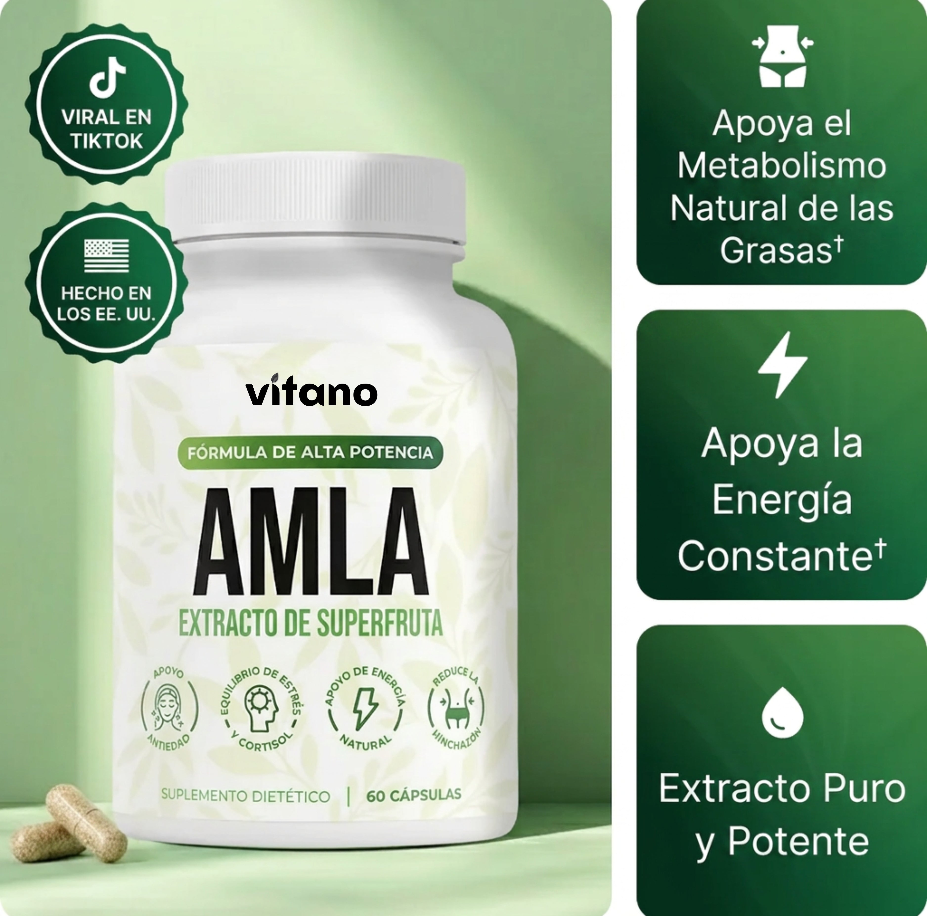 Cápsulas de superfruta Amla